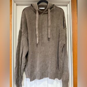 Zara Men's Taupe Hoodie Sweater